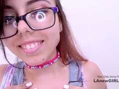 18 jahre, Leie, Braunhaarige, Süss, Brille, Orgasmus, Pov, Jungendliche (18+)