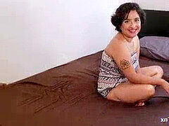 아랍, 오랄섹스, 흑갈색 머리, 사정 샷, 보지, 유혹된, 부끄러운, 청소년