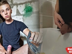 18, Badrum, Fetisch, Homosexuell, Kissar, Mager, Solo, Tonåring