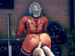 Bdsm, Dominans, Dominerende kvinne, Gym, Enorm, Pupper, Tog