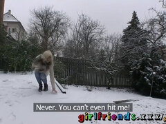 18 años, Culo grande, Rubia, Checa, Lesbiana, Público, Coño, Afeitado