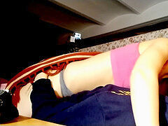 Sneaking orgy with my sandy-haired cousin. Finally in his couch (creampie)