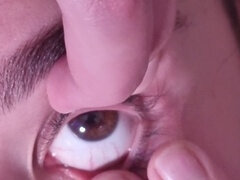 Closeup, open eye, desperation