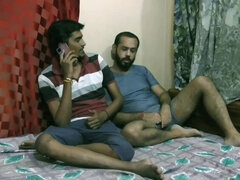 Indian hot milf bhabhi having sex for money with two brother-in-law!! with hot dirty audio