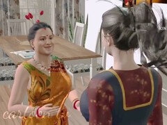 Tridimensionnel, Africain, Cul à la bouche, Tante, Couple, Film complet, Indienne, Belle mère