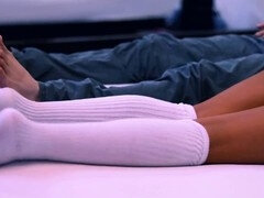 18 anni, Amatoriale, Coppia, Orgasmo, Piccola, Figa, Calze, Ragazza