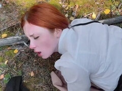 College girl, cum in mouth, from the rear