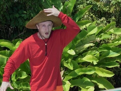 Chica, Bikini, Mamada, Estilo perrito, Ébano, Tetas naturales, Al aire libre, Montar