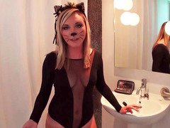 Amateur, Nana, Blonde, Sucer une bite, Queue, Petite amie, Pov, Adolescente