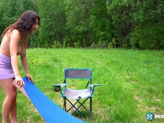 Amateur, Gros cul, Gros seins, Brunette brune, Masturbation, De plein air, Solo, Adolescente