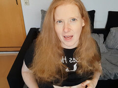 아마추어, 야한 이야기, 독일인, 나이든, 자연의 가슴, 빨간 머리, 혼자, 젖가슴