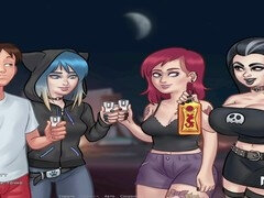 SummertimeSaga - Gothic dame displays E2 titties # 69