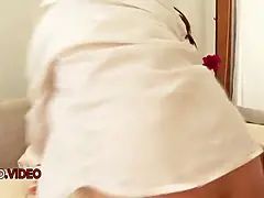 Anju Akane gives steamy Japanese blowjob then lets him fuck hotly