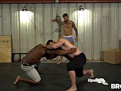 Muscular DILF eats younger mans tight ass in hot positions