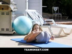 Petite Teen Neighbor Gets A Rough Fuck In Tight Pussy