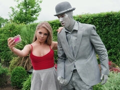 Velik kurac, Blondinka, Zunanji izliv, Doggystyle, Hd, Naravne joške, Zunaj, V javnosti