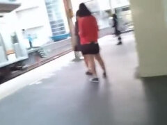 Delightful Japanese hussy in public