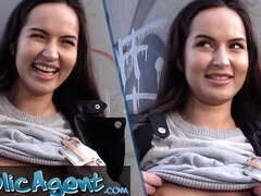 Sweetie's public blowjob video by Public Agent