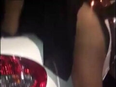 Ebony Arousing Slut Letting People Hump Her In Parking Lot