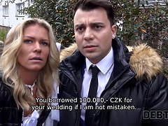 Brazen guy fucks another mans bride as the only way to delay payment