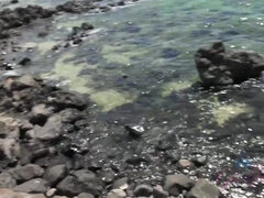 Spiaggia, Lavoro di piedi, Latina, All'aperto, Pubblico, Figa, Fumando   smoking, Bagnata