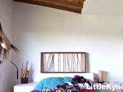 Hot little teen kylie fingers her pussy