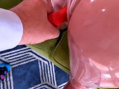 Tussi, Blasen, Britisch, Hundestellung, Puppe, Frau, Fetisch, Handjob