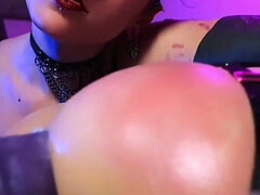 In den arsch, Grosser arsch, Paar, Klaffend, Lingerie, Maschinenfick, Transfrau