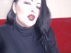 Seductive milf and cougar indulge in smoking fetish with sexy red lips and cigarettes