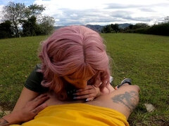 Verga grande, Mamada, Semen en la boca, Corridas faciales, Latina, Al aire libre, Pov