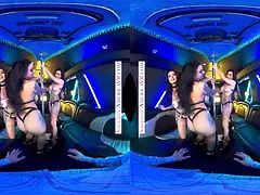 Naughty America - Super sexy and kinky babes Carolina Cortez, Lily Lane, & Payton Preslee choose one lucky guy from the club to fuck all night