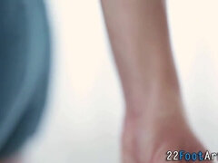 Sole penetrating teenie jizz flow