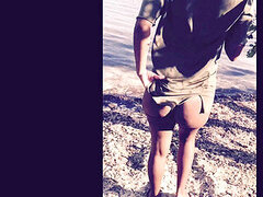 Grosse bite, De plein air, Petite femme, Public