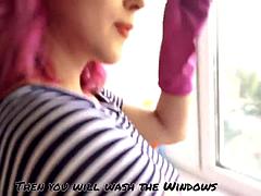 Julialex 036 i wanted to wash my windows but i polished his cock and got a huge creampie