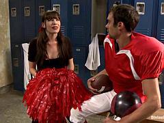 Brat Princess Cuckolds Her Boyrfriend with Football Coach!