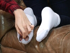 Nana, Brunette brune, Fétiche, Fétiche des pieds, Branlette thaïlandaise, Fille latino, Seins naturels, Chatte