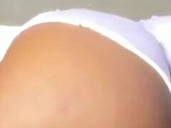 Veľký zadok, Čierne, Dildo, Žena, Honění, Spodná bielizeň, Masturbácia, Sólo