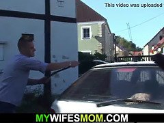 Wife finds her old mom and husband fucking