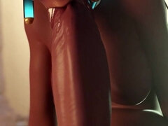 Milky Breast Hard Long Ass Futa Cock Symmentra Sends You This Sucking Her Own Dick