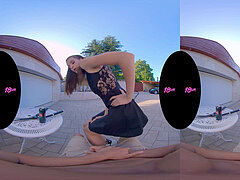Tridimensionnel, Anal, Grosse bite, Sucer une bite, Brunette brune, Adolescente, Branlette espagnole