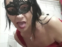 Kúpeľňa, Európskej, Žena, Homemade, Talianskej, Masturbácia, Pissing, Sólo