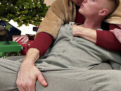 Stepdad bareback fucks ginger stepson for Xmas