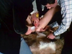 Cumizás, Gesztenyebarna, Pénisz, Szőrös, Buli, Durva, Hármas, Régebbi évjáratú pornó