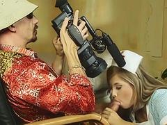 Nana, Blonde, Sucer une bite, Fétiche, Talons, Lingerie, Infirmière, Rétro ancien