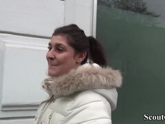 GERMAN SCOUT - TEENAGER JULY JOHNSON SEDUCE TO SCREW AT CASTING IN BERLIN - Cum Load