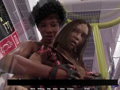 Shemale jerking off and cum, black cocks, big tits