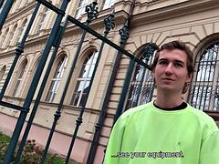 Euro picked up gay, fucked and facialized for money in POV video