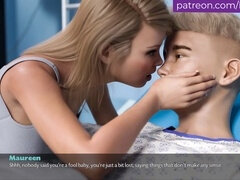 Grosser schwanz, Blasen, Britisch, Spermaladung, Handjob, Küssen, Milf