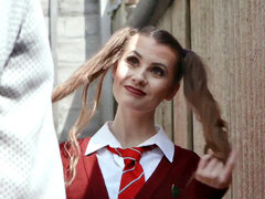 Γυμνό αρσενικό, Γυναικεία επιβολή, Φετιχ, Δαντέλα, Εκτός, Pigtails, Έφηβος, Ματάκιας