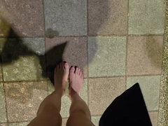 Barefoot and Exposing My Sexual Organs.